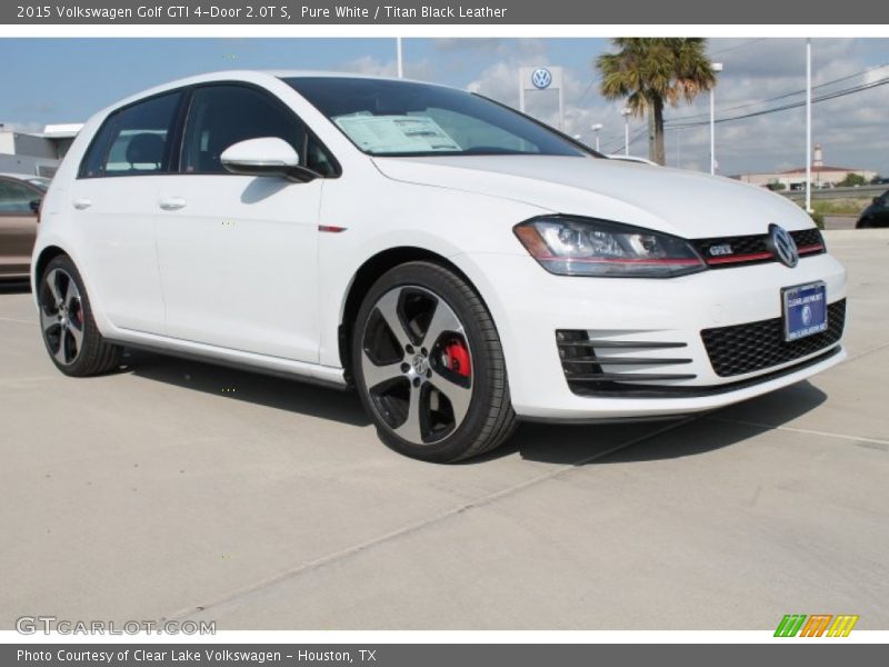 Pure White / Titan Black Leather 2015 Volkswagen Golf GTI 4-Door 2.0T S
