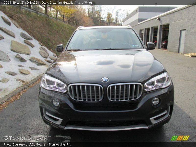Dark Graphite Metallic / Ivory White 2015 BMW X5 xDrive35i