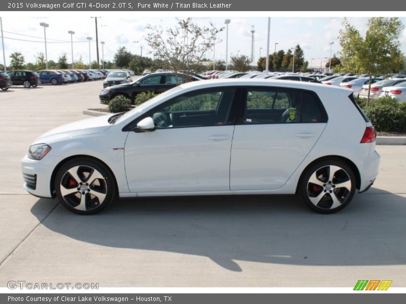 Pure White / Titan Black Leather 2015 Volkswagen Golf GTI 4-Door 2.0T S