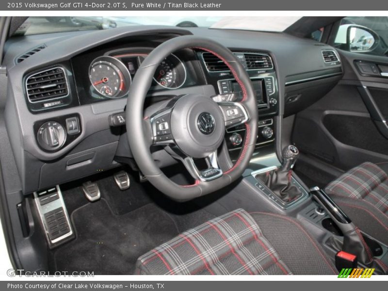 Pure White / Titan Black Leather 2015 Volkswagen Golf GTI 4-Door 2.0T S