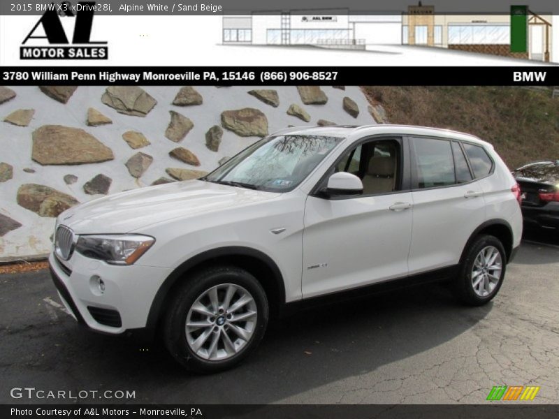 Alpine White / Sand Beige 2015 BMW X3 xDrive28i