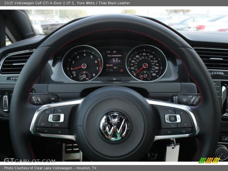 Pure White / Titan Black Leather 2015 Volkswagen Golf GTI 4-Door 2.0T S