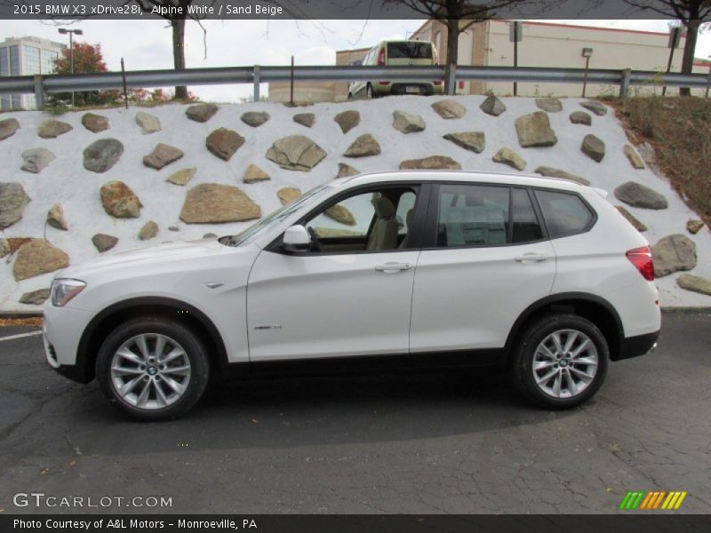 Alpine White / Sand Beige 2015 BMW X3 xDrive28i