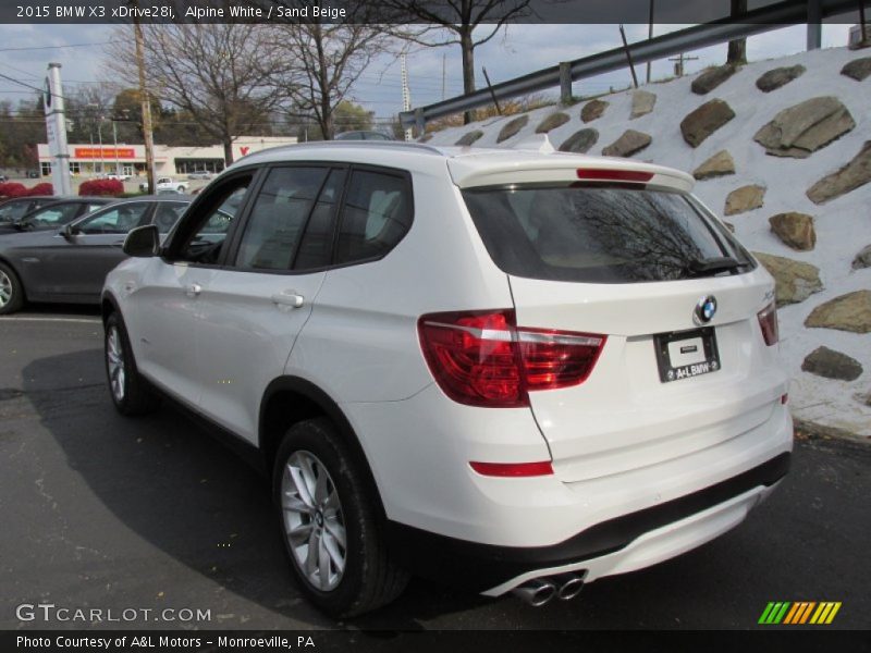 Alpine White / Sand Beige 2015 BMW X3 xDrive28i