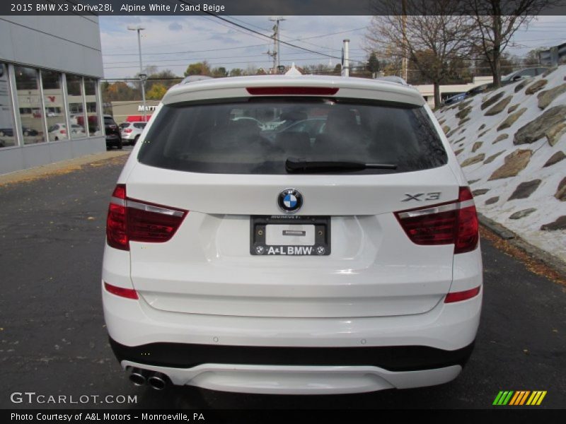 Alpine White / Sand Beige 2015 BMW X3 xDrive28i