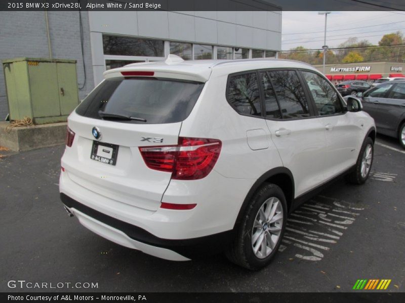 Alpine White / Sand Beige 2015 BMW X3 xDrive28i