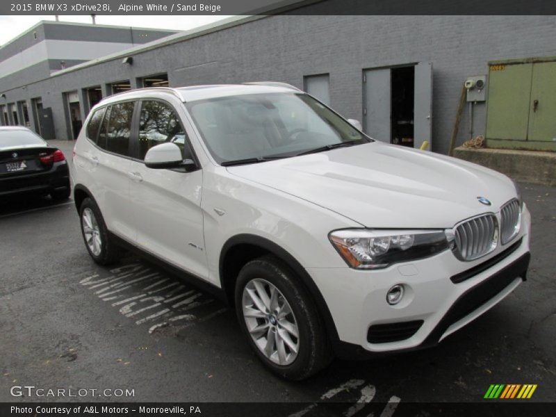 Alpine White / Sand Beige 2015 BMW X3 xDrive28i