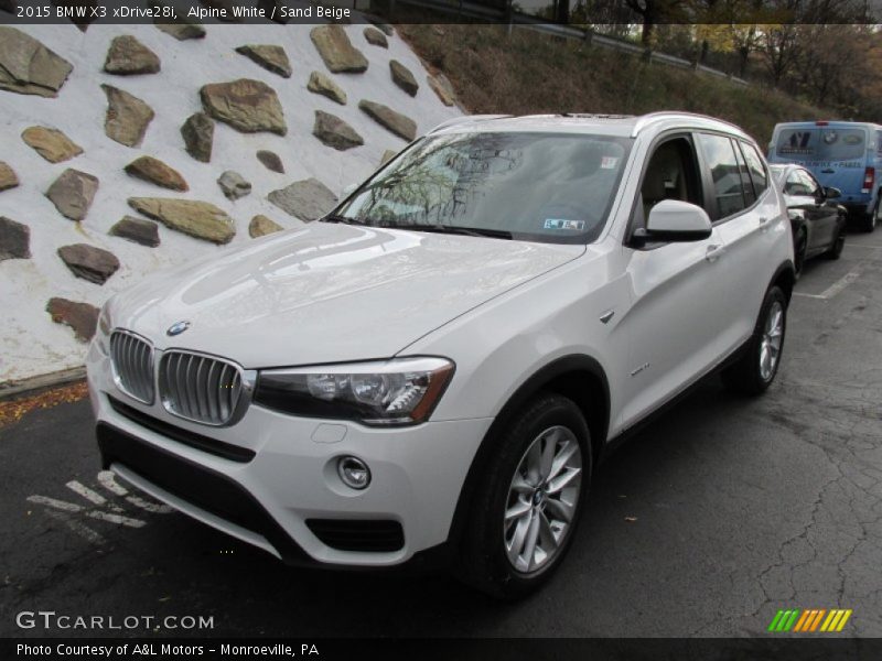 Alpine White / Sand Beige 2015 BMW X3 xDrive28i