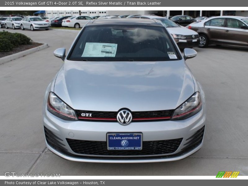 Reflex Silver Metallic / Titan Black Leather 2015 Volkswagen Golf GTI 4-Door 2.0T SE