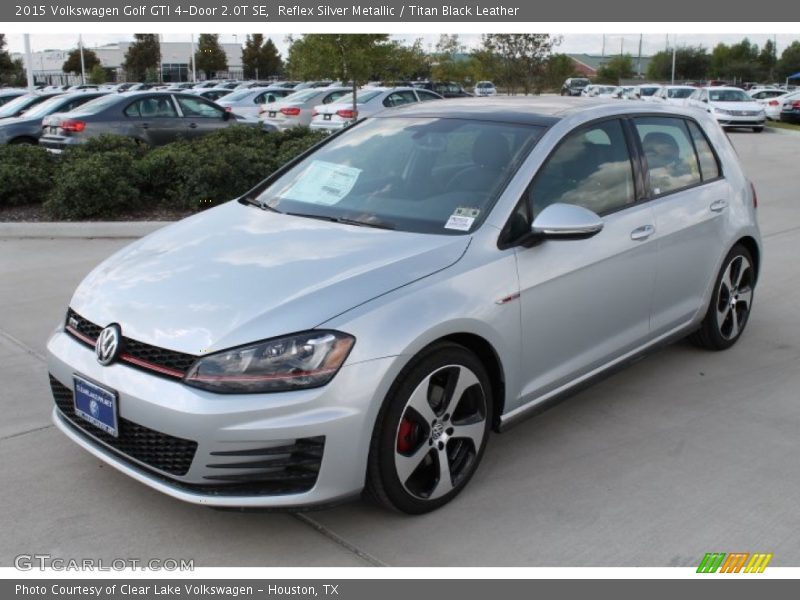 Reflex Silver Metallic / Titan Black Leather 2015 Volkswagen Golf GTI 4-Door 2.0T SE