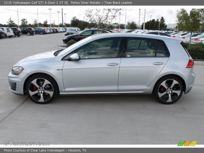 Reflex Silver Metallic / Titan Black Leather 2015 Volkswagen Golf GTI 4-Door 2.0T SE