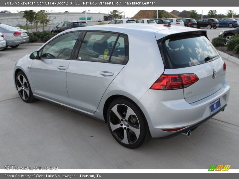 Reflex Silver Metallic / Titan Black Leather 2015 Volkswagen Golf GTI 4-Door 2.0T SE