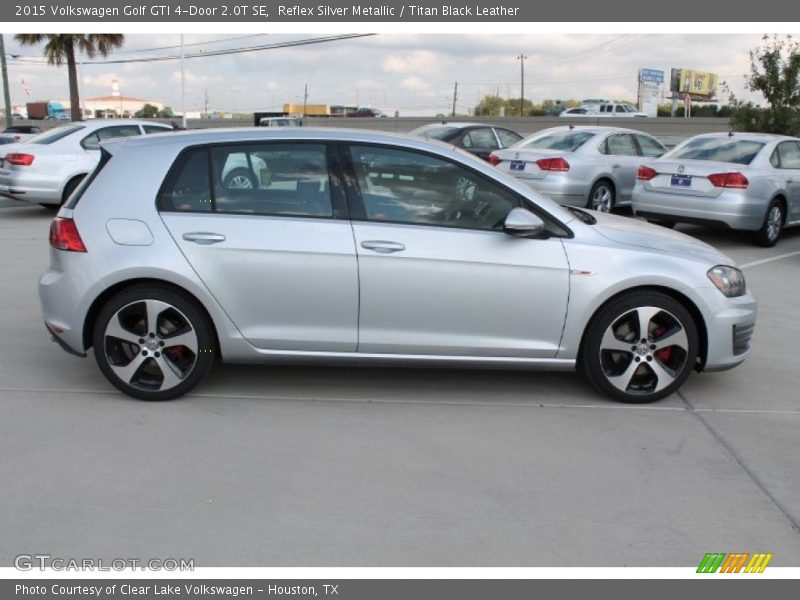 Reflex Silver Metallic / Titan Black Leather 2015 Volkswagen Golf GTI 4-Door 2.0T SE