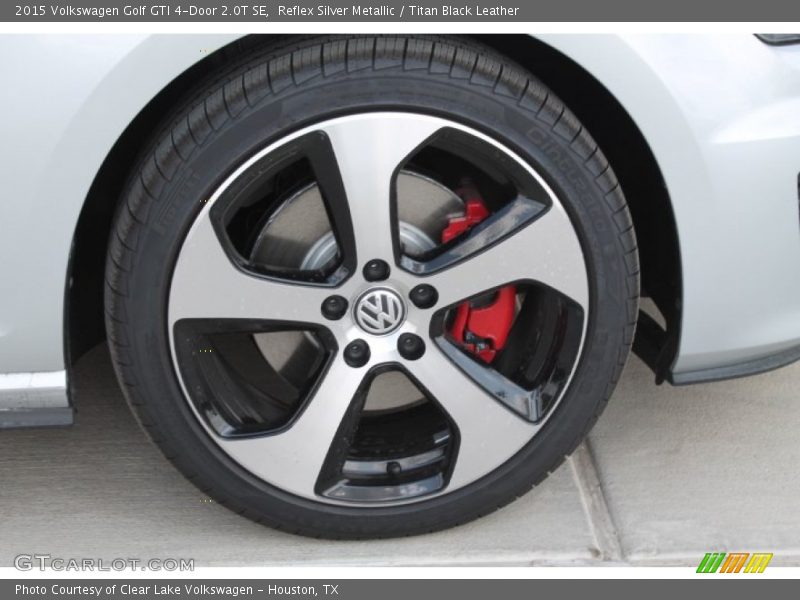Reflex Silver Metallic / Titan Black Leather 2015 Volkswagen Golf GTI 4-Door 2.0T SE