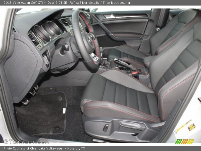 Reflex Silver Metallic / Titan Black Leather 2015 Volkswagen Golf GTI 4-Door 2.0T SE