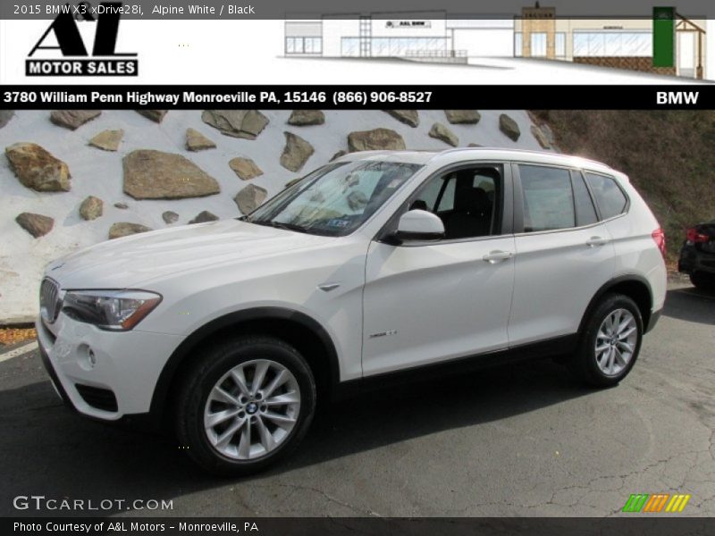 Alpine White / Black 2015 BMW X3 xDrive28i