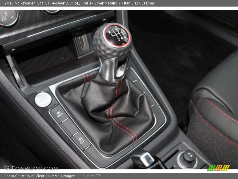 Reflex Silver Metallic / Titan Black Leather 2015 Volkswagen Golf GTI 4-Door 2.0T SE