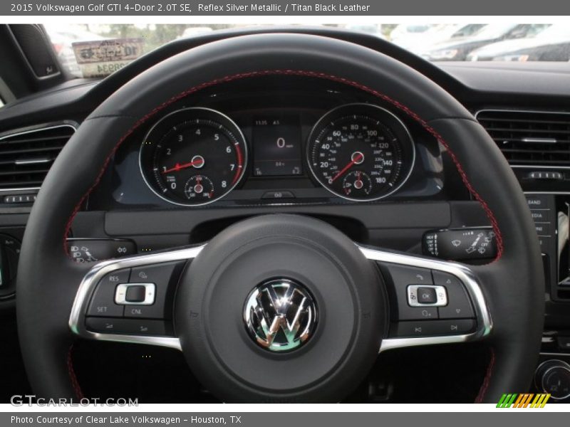 Reflex Silver Metallic / Titan Black Leather 2015 Volkswagen Golf GTI 4-Door 2.0T SE