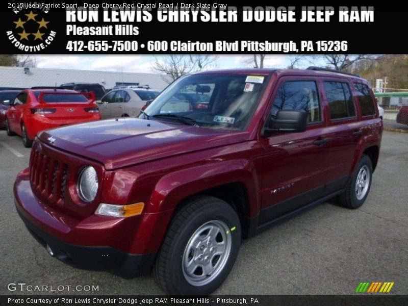 Deep Cherry Red Crystal Pearl / Dark Slate Gray 2015 Jeep Patriot Sport