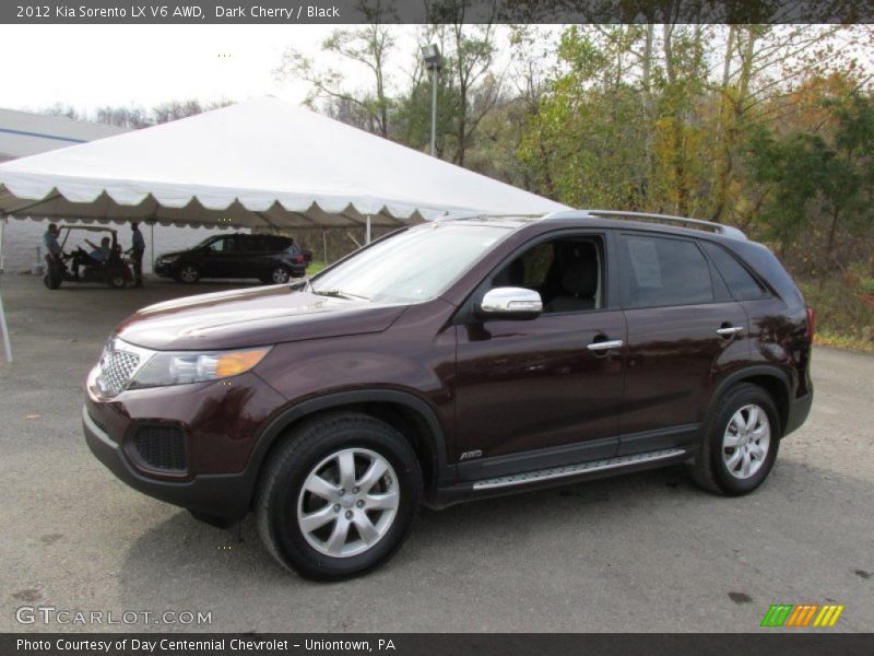Dark Cherry / Black 2012 Kia Sorento LX V6 AWD