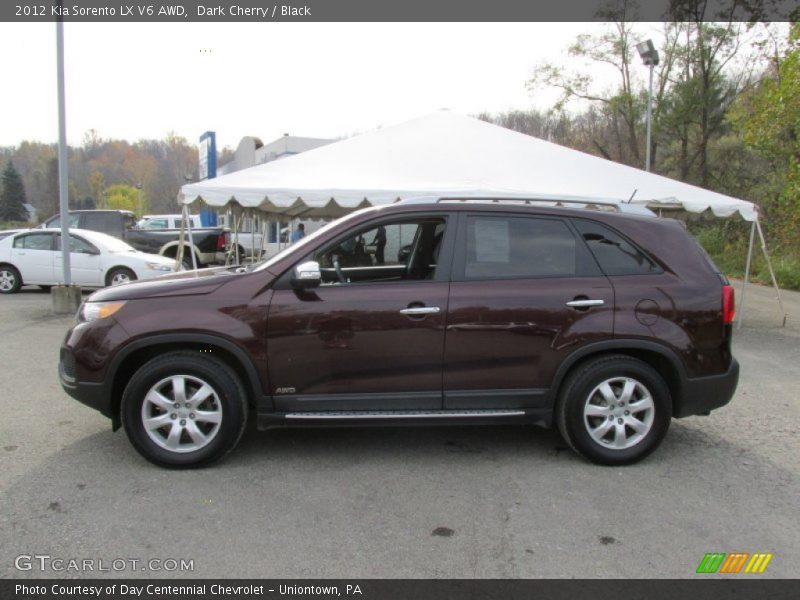 Dark Cherry / Black 2012 Kia Sorento LX V6 AWD