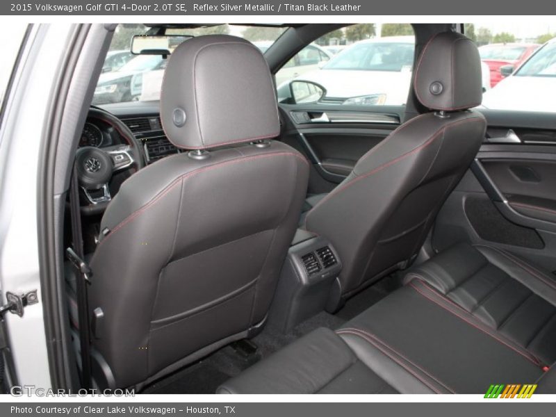 Reflex Silver Metallic / Titan Black Leather 2015 Volkswagen Golf GTI 4-Door 2.0T SE