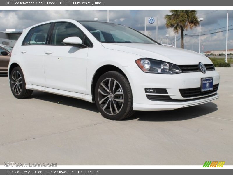 Pure White / Black 2015 Volkswagen Golf 4 Door 1.8T SE