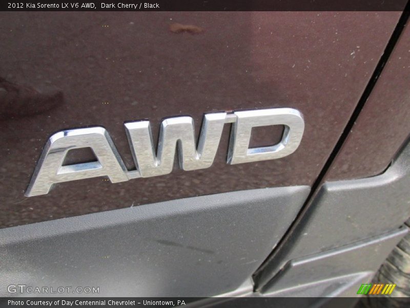 Dark Cherry / Black 2012 Kia Sorento LX V6 AWD