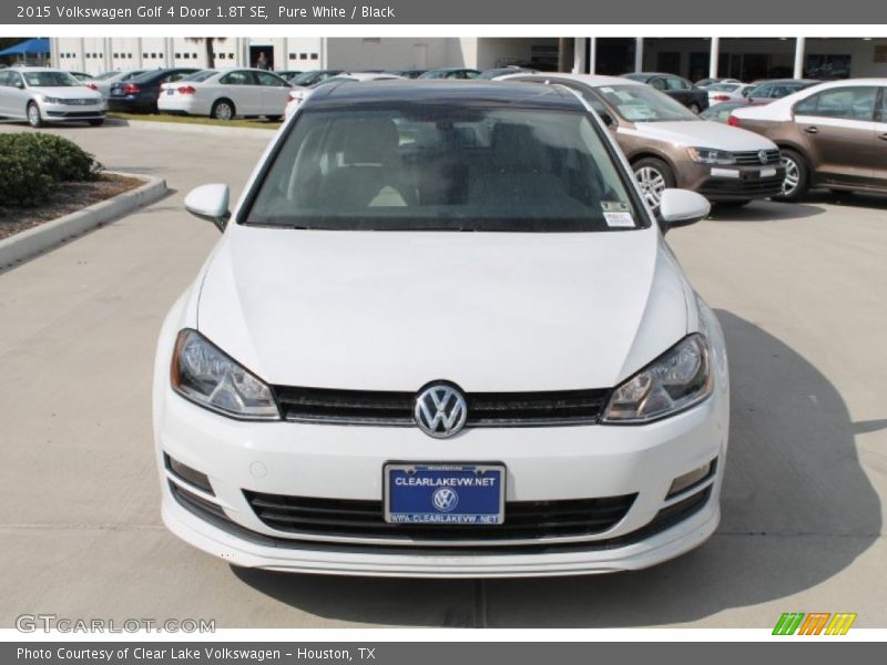 Pure White / Black 2015 Volkswagen Golf 4 Door 1.8T SE