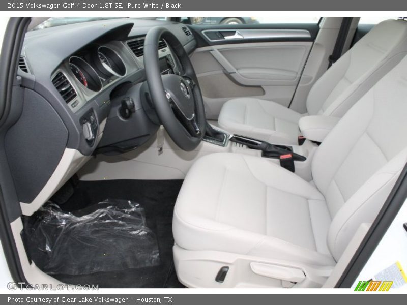 Pure White / Black 2015 Volkswagen Golf 4 Door 1.8T SE