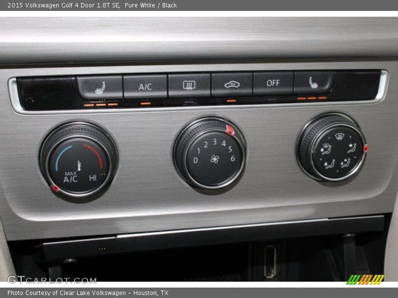 Pure White / Black 2015 Volkswagen Golf 4 Door 1.8T SE