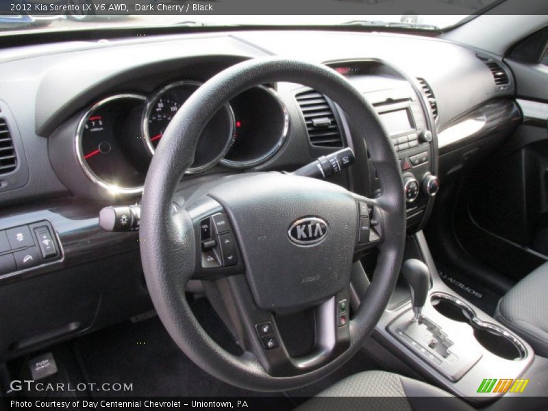 Dark Cherry / Black 2012 Kia Sorento LX V6 AWD