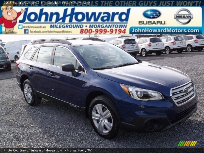 Lapis Blue Pearl / Warm Ivory 2015 Subaru Outback 2.5i