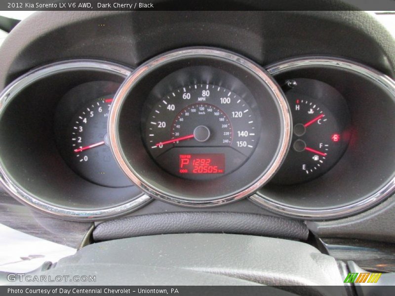 Dark Cherry / Black 2012 Kia Sorento LX V6 AWD