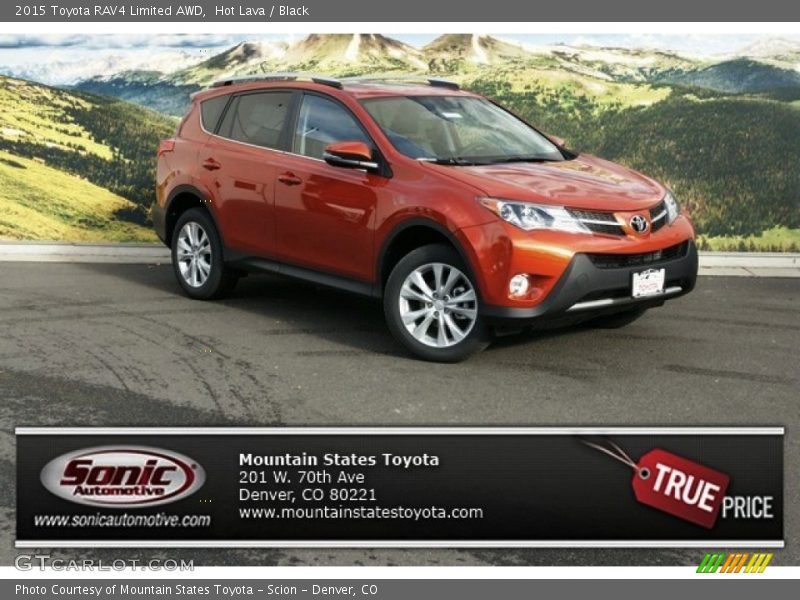 Hot Lava / Black 2015 Toyota RAV4 Limited AWD