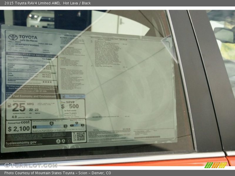 Hot Lava / Black 2015 Toyota RAV4 Limited AWD