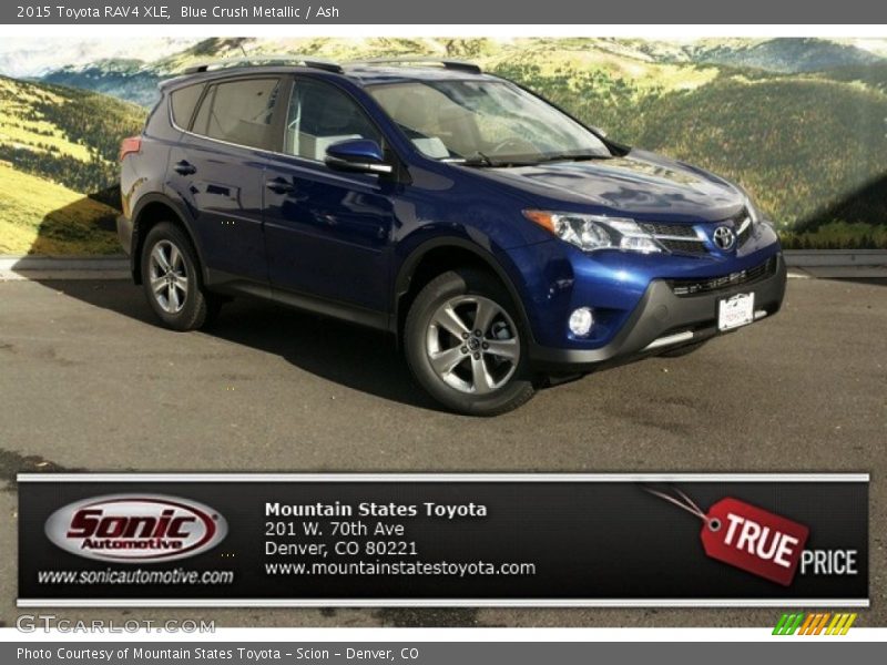 Blue Crush Metallic / Ash 2015 Toyota RAV4 XLE