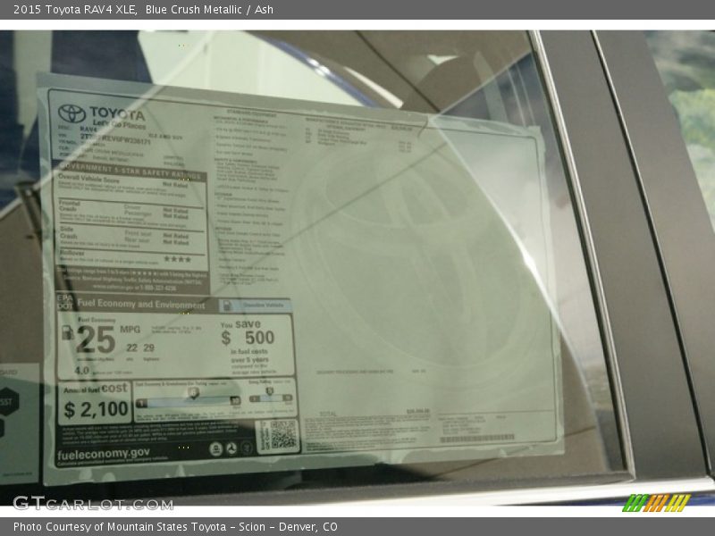 Blue Crush Metallic / Ash 2015 Toyota RAV4 XLE