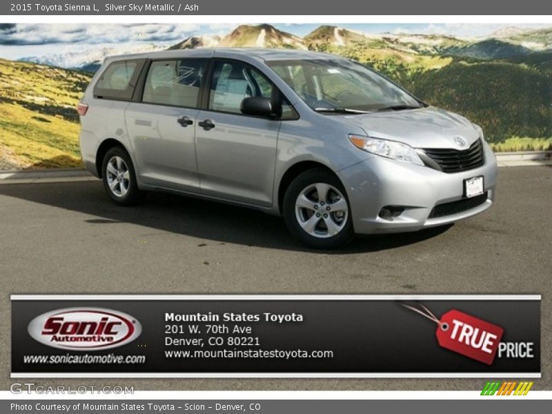 Silver Sky Metallic / Ash 2015 Toyota Sienna L