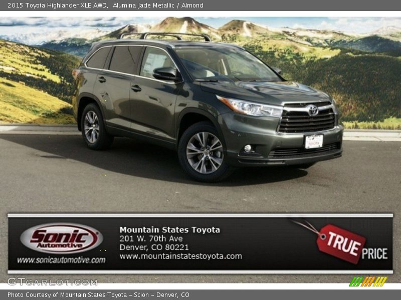 Alumina Jade Metallic / Almond 2015 Toyota Highlander XLE AWD