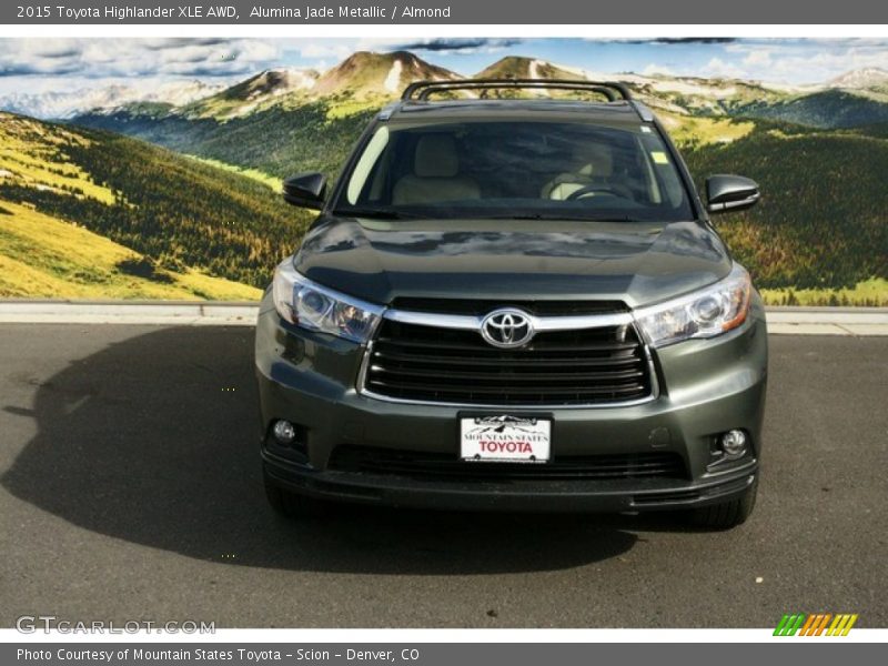 Alumina Jade Metallic / Almond 2015 Toyota Highlander XLE AWD