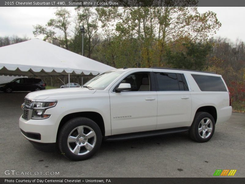 Summit White / Cocoa/Dune 2015 Chevrolet Suburban LT 4WD