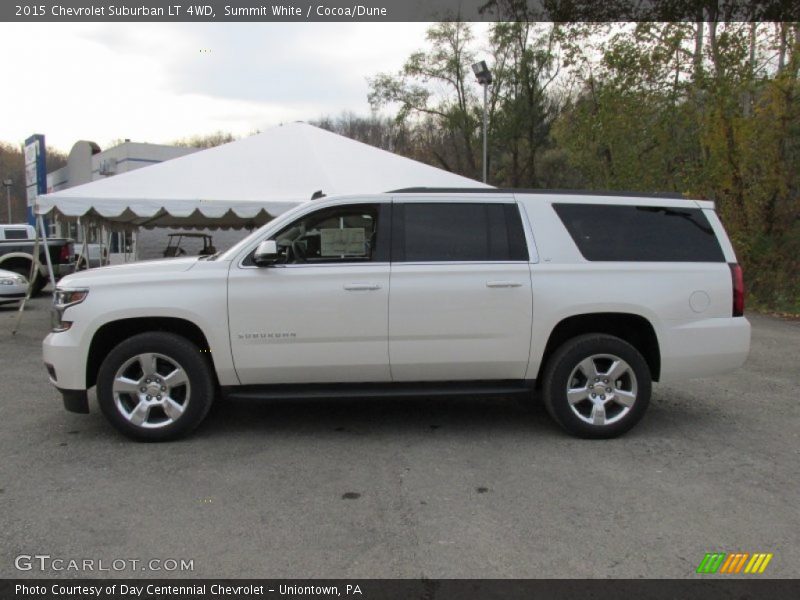 Summit White / Cocoa/Dune 2015 Chevrolet Suburban LT 4WD
