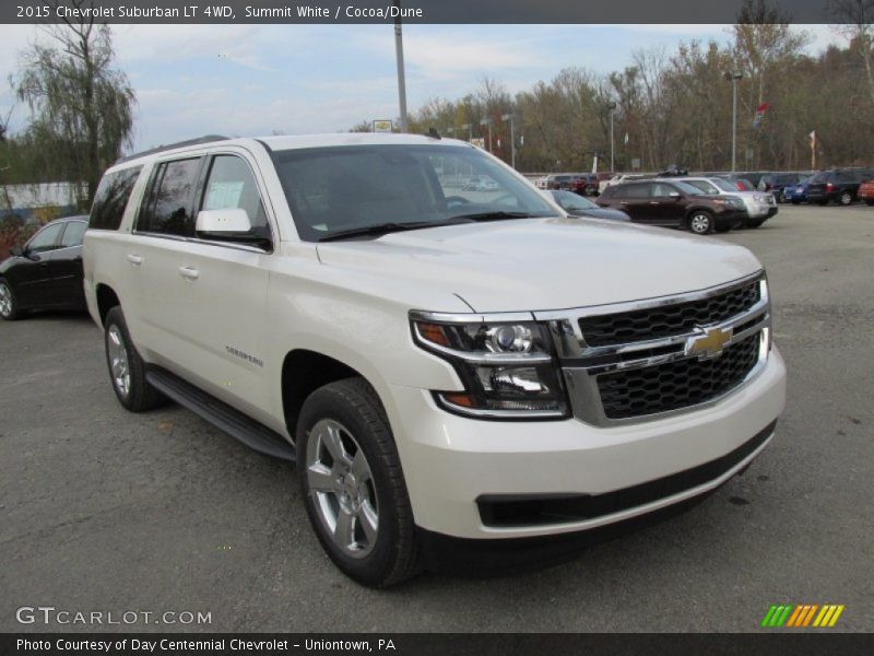 Summit White / Cocoa/Dune 2015 Chevrolet Suburban LT 4WD