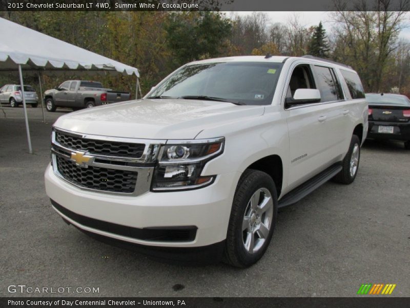 Summit White / Cocoa/Dune 2015 Chevrolet Suburban LT 4WD