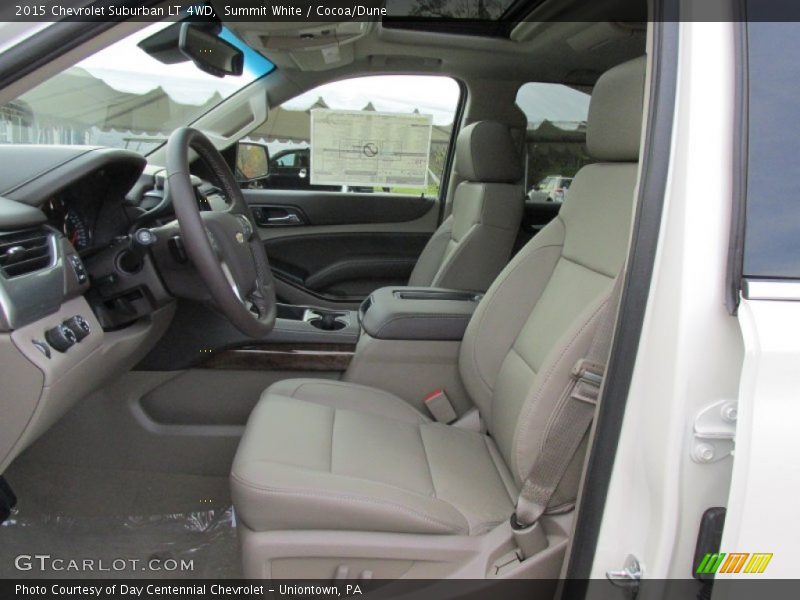 Summit White / Cocoa/Dune 2015 Chevrolet Suburban LT 4WD