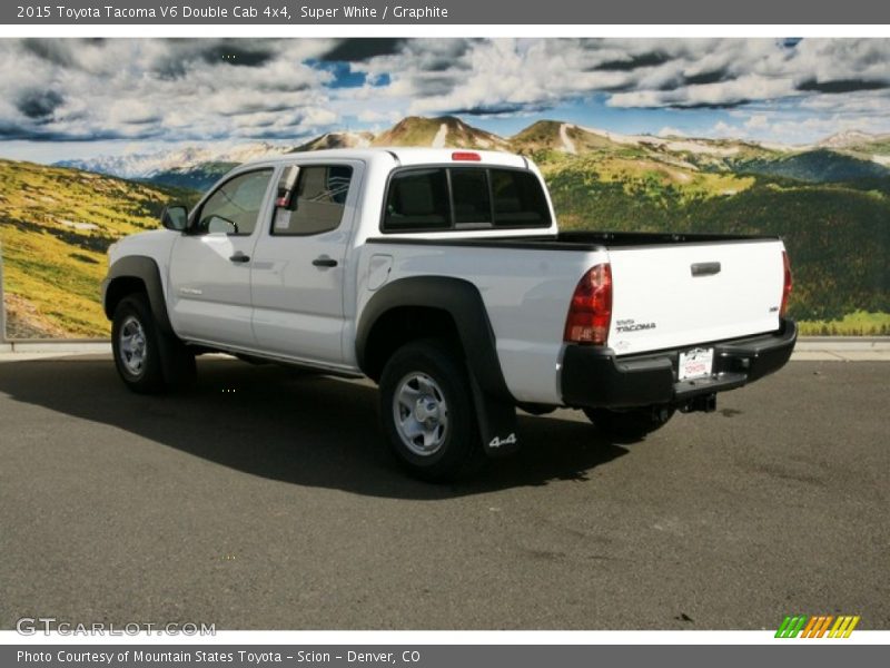 Super White / Graphite 2015 Toyota Tacoma V6 Double Cab 4x4