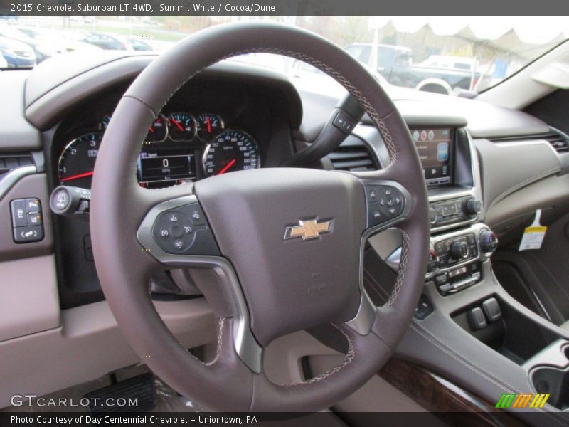 Summit White / Cocoa/Dune 2015 Chevrolet Suburban LT 4WD