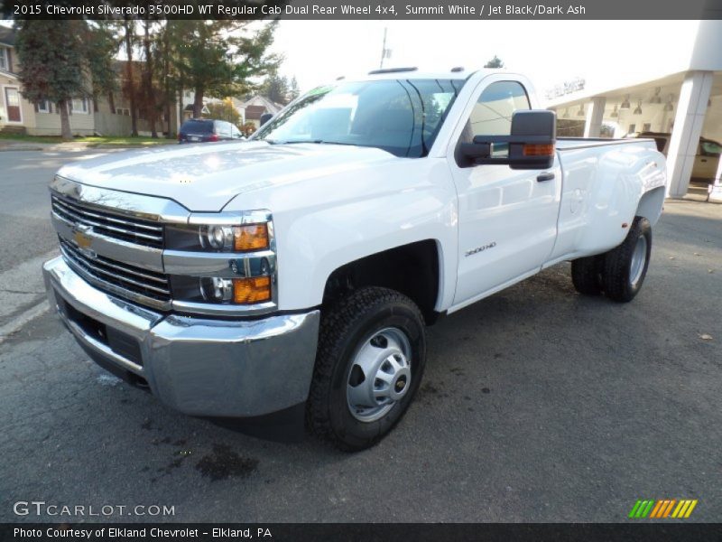 Summit White / Jet Black/Dark Ash 2015 Chevrolet Silverado 3500HD WT Regular Cab Dual Rear Wheel 4x4