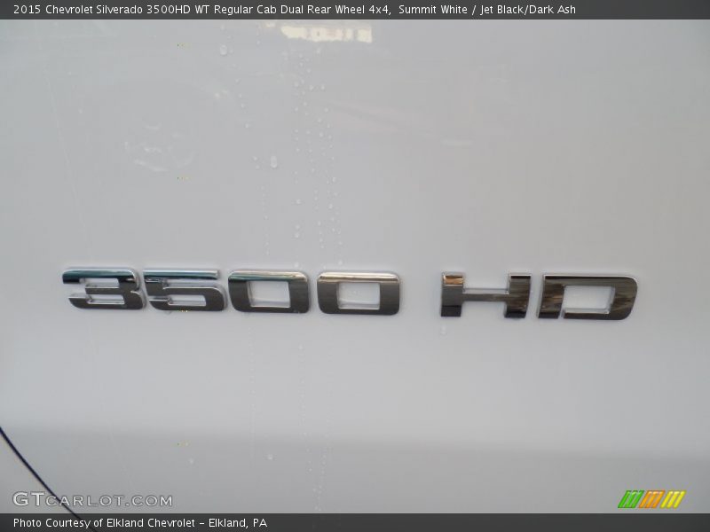 Summit White / Jet Black/Dark Ash 2015 Chevrolet Silverado 3500HD WT Regular Cab Dual Rear Wheel 4x4